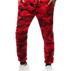 Červené maskáčové tepláky