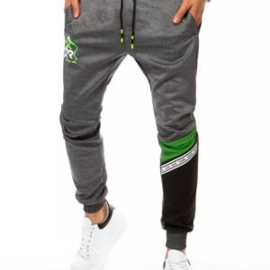 Tmavošedé zaujímavé tepláky Rock