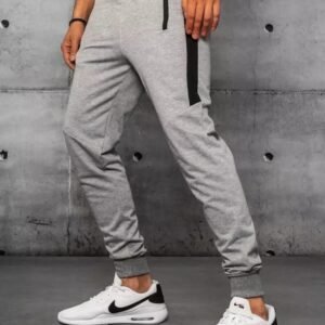 Štýlové tepláky v svetlo šedej farbe