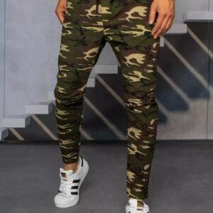 Hnedé maskáčové tepláky