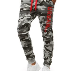 Šedé štýlové maskáčové tepláky Urban