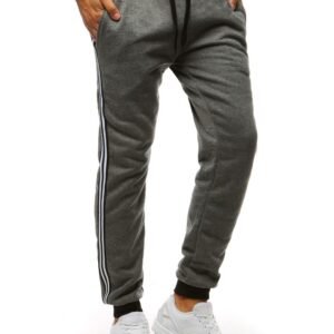 Antracitové tepláky s pásikmi