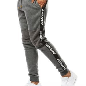 Antracitové štýlové tepláky s potlačou