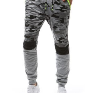 Maskáčové trendové tepláky v šedej farbe