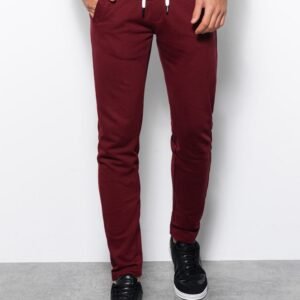 Pohodlné tepláky v bordovej farbe P946