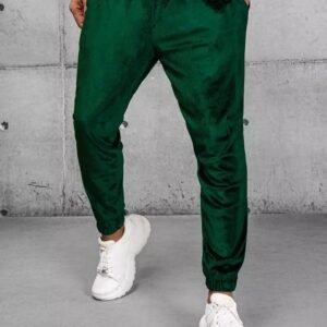 Zelené velúrové tepláky