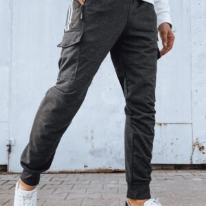 Trendy grafitové tepláky s vreckami