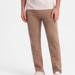 Zaujímavé hnedé tepláky V2 PABS-0206