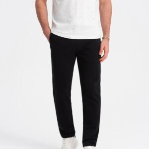 Zaujímavé čierne tepláky V5 PABS-0206