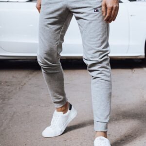 Šedé pohodlné tepláky s logom