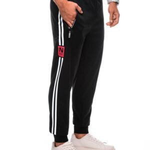 Čierne originálne tepláky s pásom  P1495