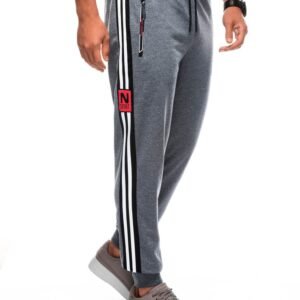 Šedé originálne tepláky s pásom P1495