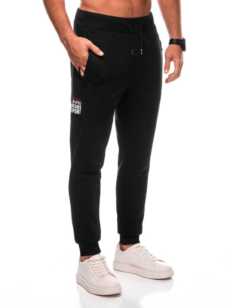 Čierne jedinečné tepláky P1497